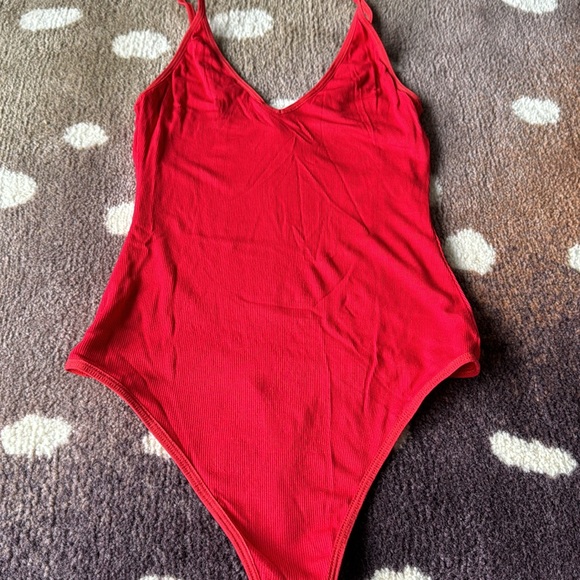 Red XS Thong Bodysuit - Picture 3 of 6